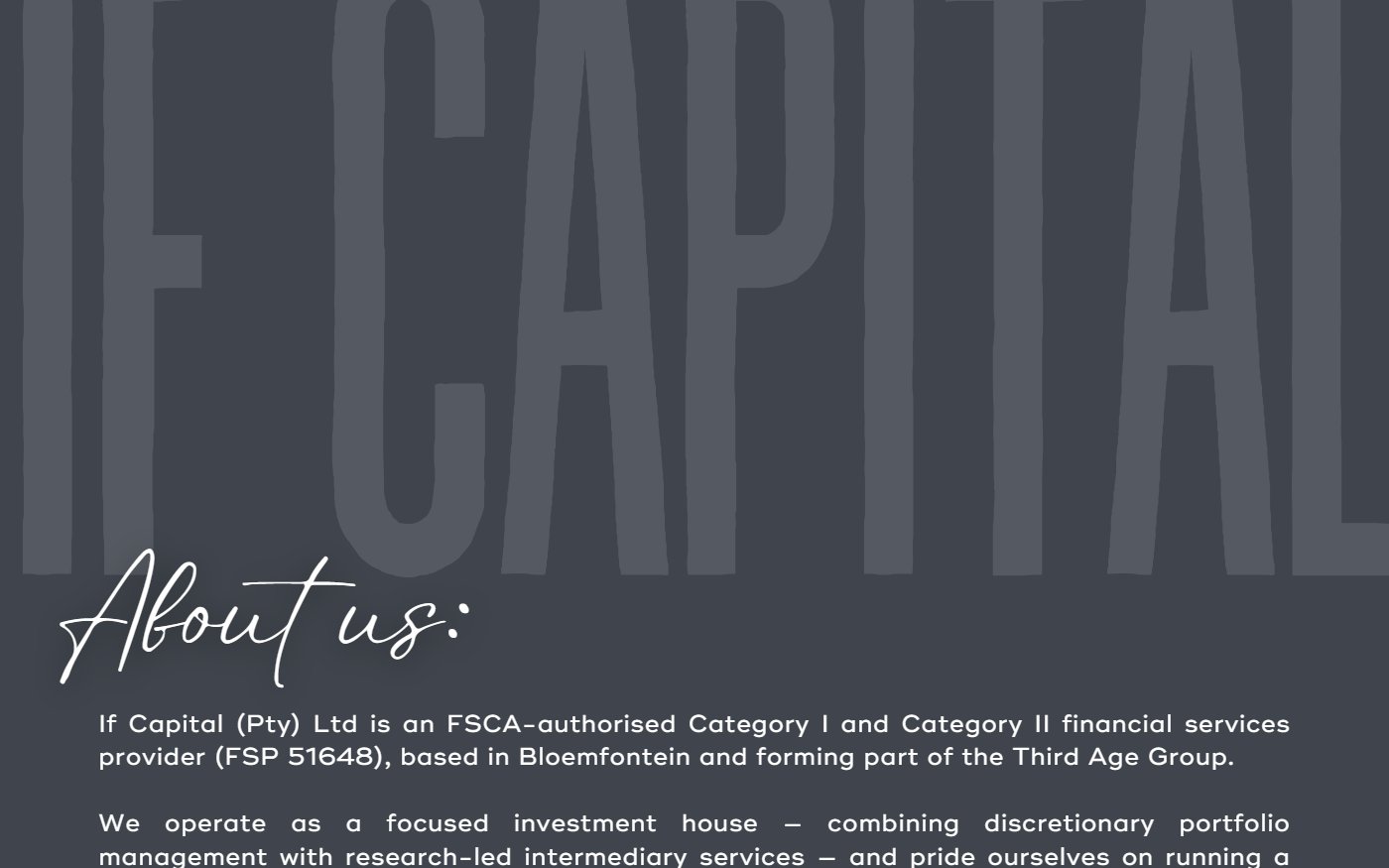 About us - iF Capital