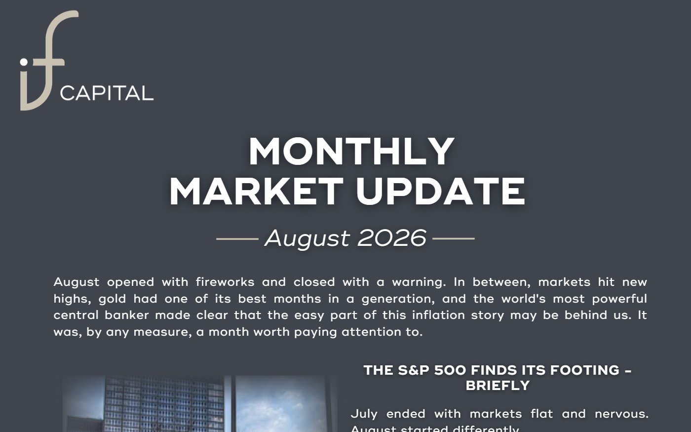Monthly Market Update - August 2026